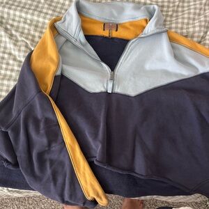 FREE PEOPLE Colorblock Zip up